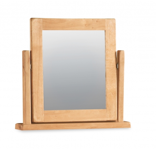 Country Rustic Waxed Oak Dressing Table Mirror 