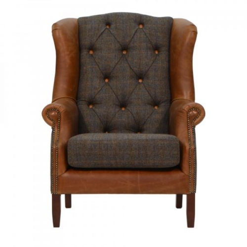 Heritage Lincoln Wing Armchair - Uist Night FT