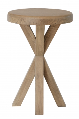 Milby Oak Round Side Table