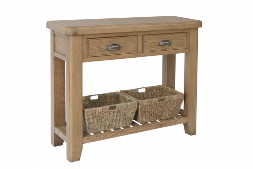 Milby Oak 2 Drawer Console Table