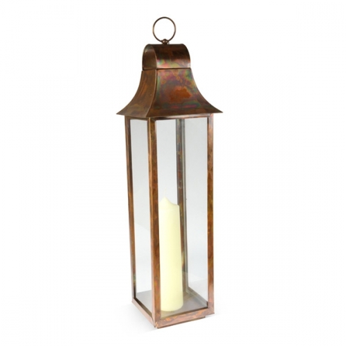 Large Tonto Lantern - Burnished Copper Finish