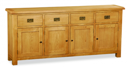 Country Rustic Waxed Oak Extra Large Sideboard