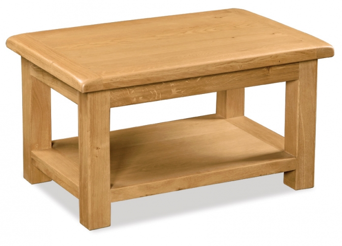 Country Rustic Waxed Oak Small Coffee Table