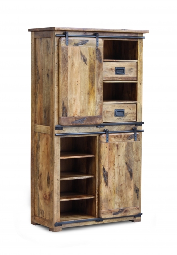 Malmo Reclaimed Timber Display Cabinet