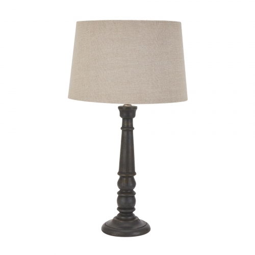 Delaney Grey Bead Candlestick Lamp