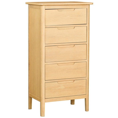 Oslo Light Oak 5 Drawer Wellington