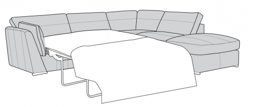 Hutton Leather Corner Sofa Bed