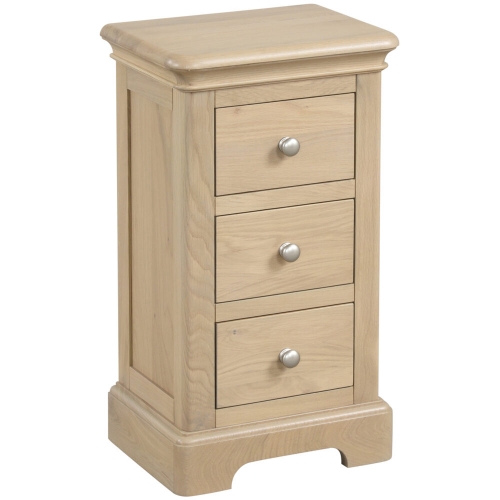 Middleton Oak 3 Drawer Narrow Bedside