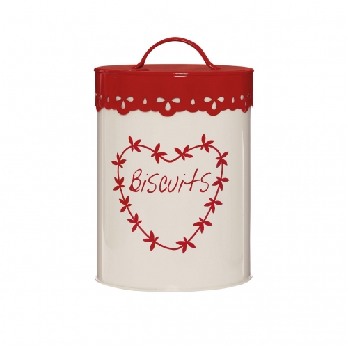 Anglaise Red & Cream Biscuit Tin
